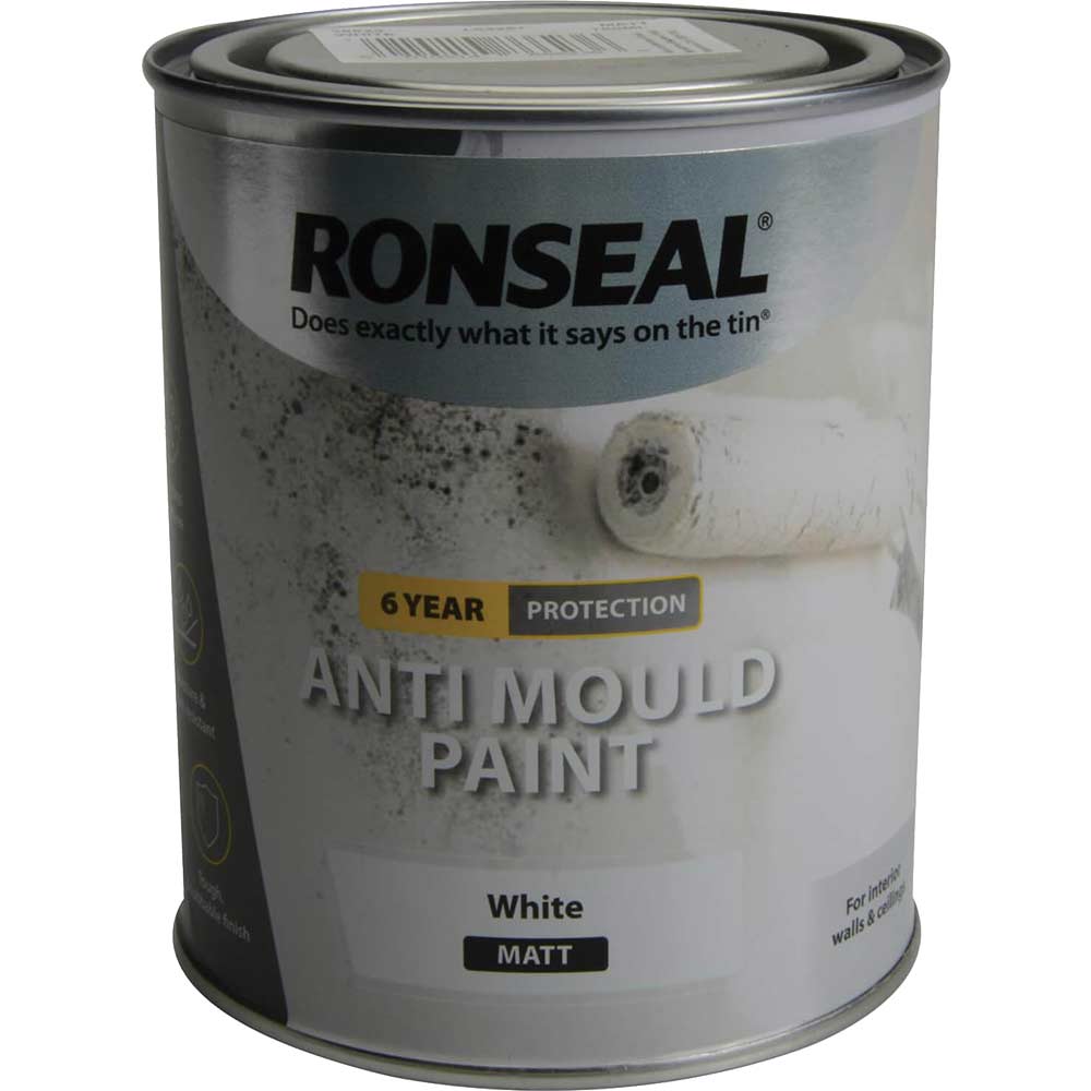 Image of Ronseal Anti Mould Paint White Matt 2.5l