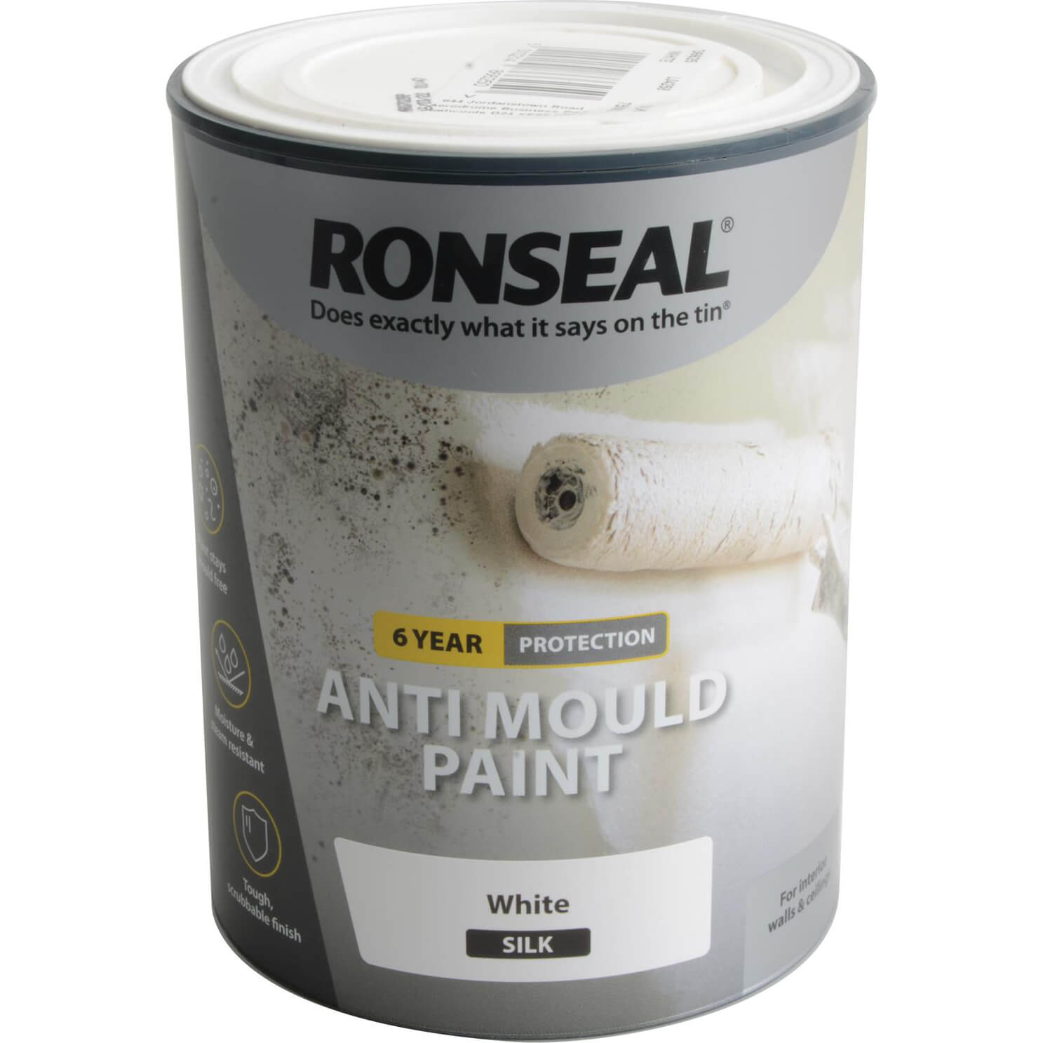Image of Ronseal Anti Mould Paint White Silk 750ml