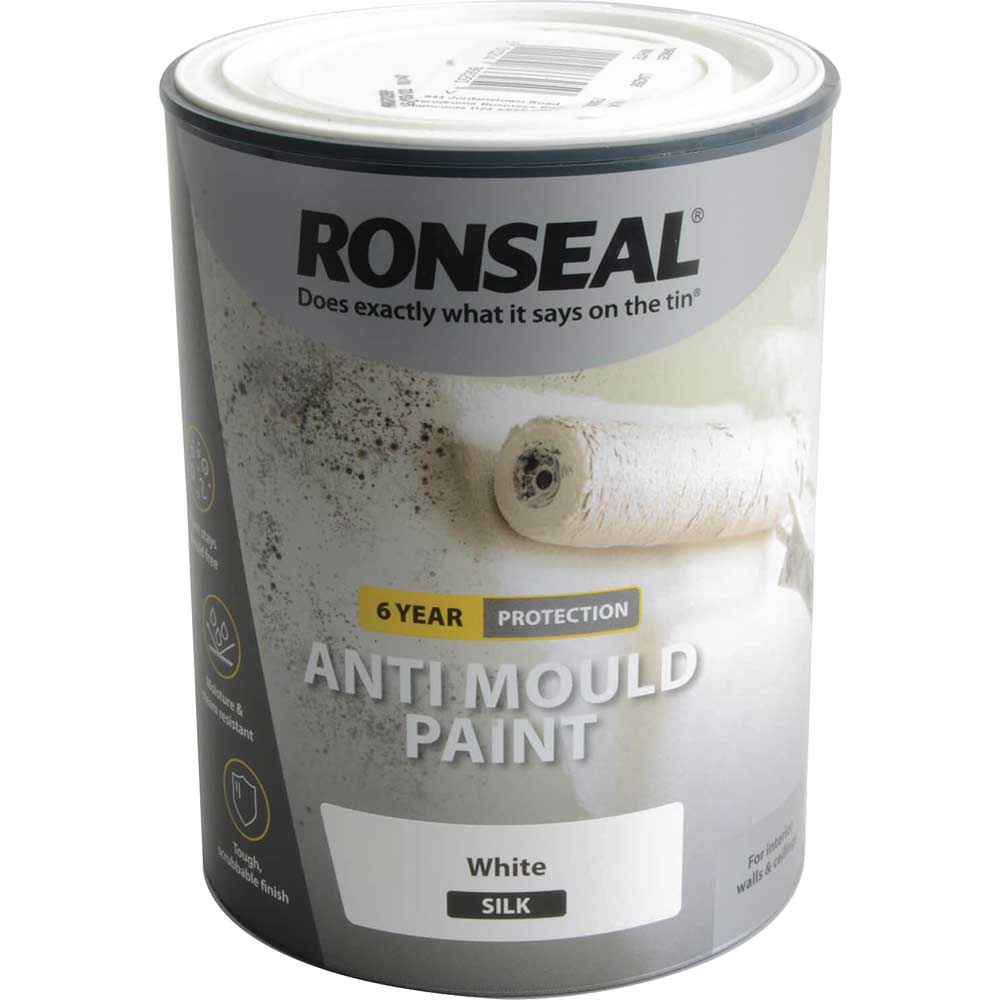 Image of Ronseal Anti Mould Paint White Silk 750ml