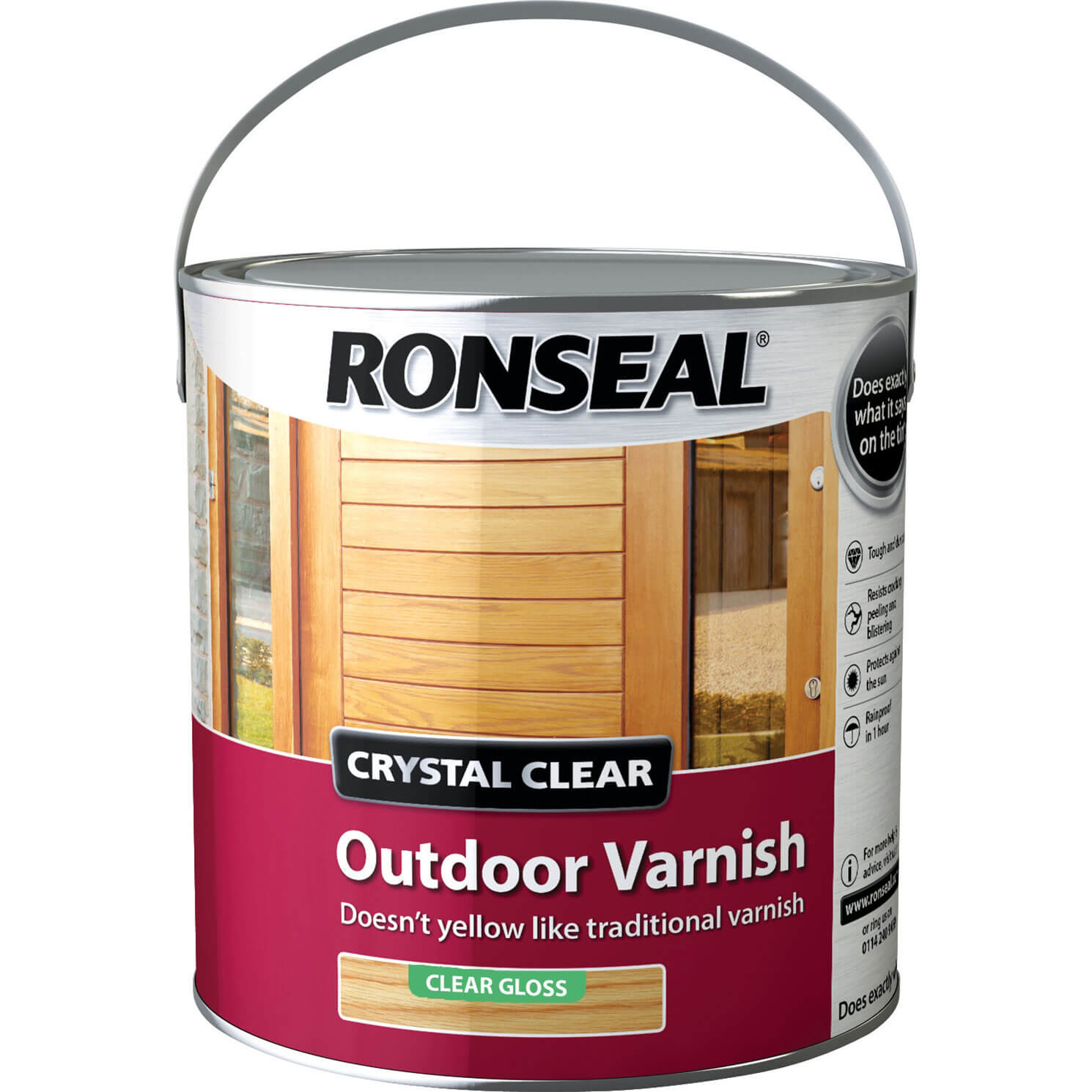 Image of Ronseal Crystal Clear Outdoor Varnish Clear 750ml