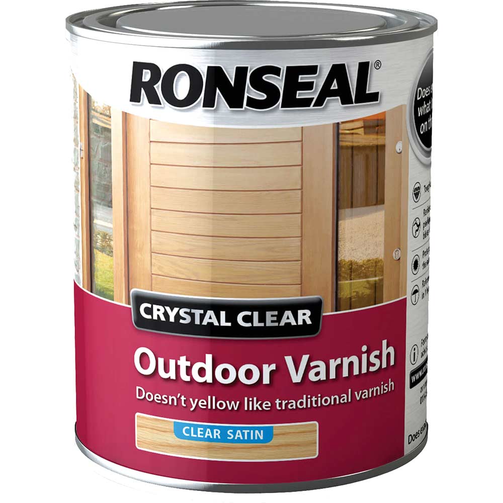 Ronseal Crystal Clear Outdoor Varnish Satin 750ml