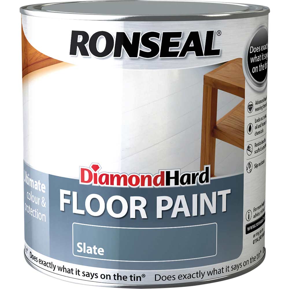 Image of Ronseal Diamond Hard Floor Paint Slate 2.5l