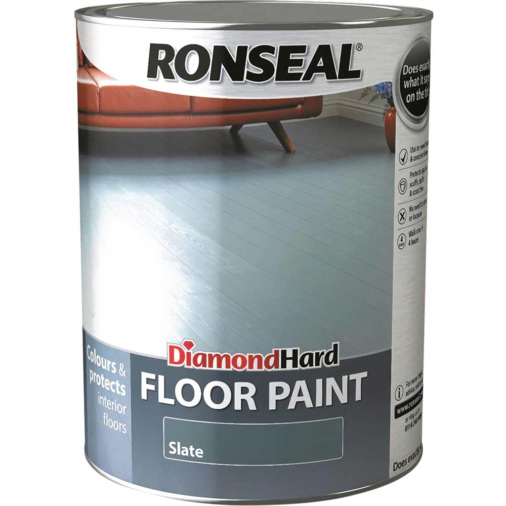 Image of Ronseal Diamond Hard Floor Paint Slate 5l