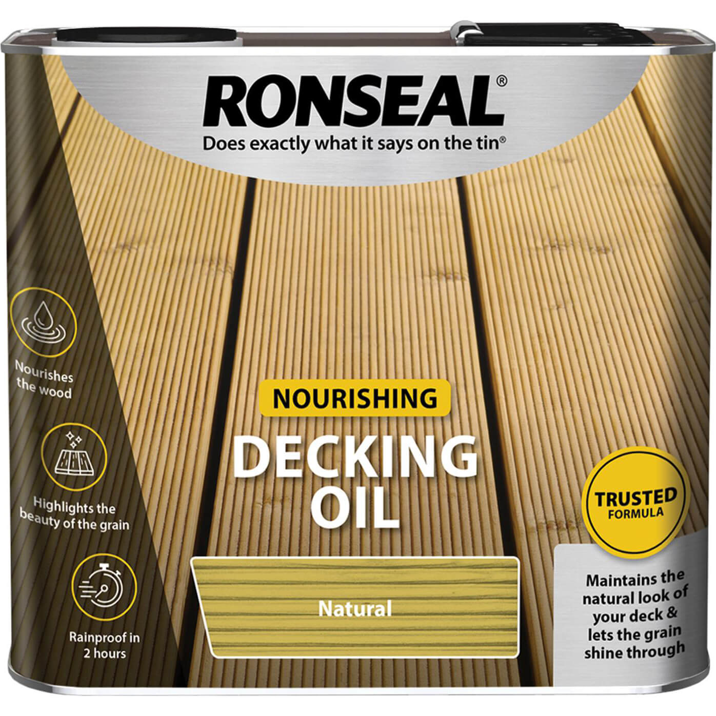 Image of Ronseal Decking Oil Natural Oak 2.5l