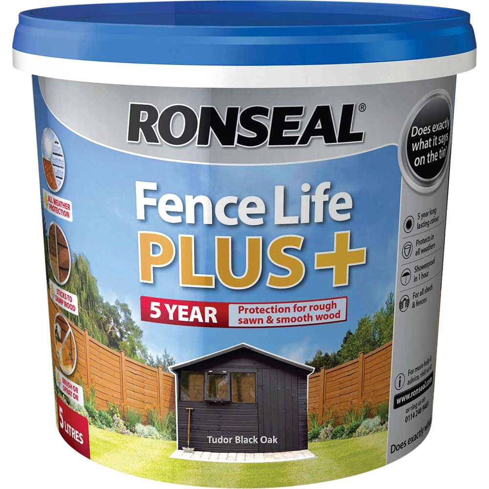 Ronseal Fence Life Plus Tudor Black 5l