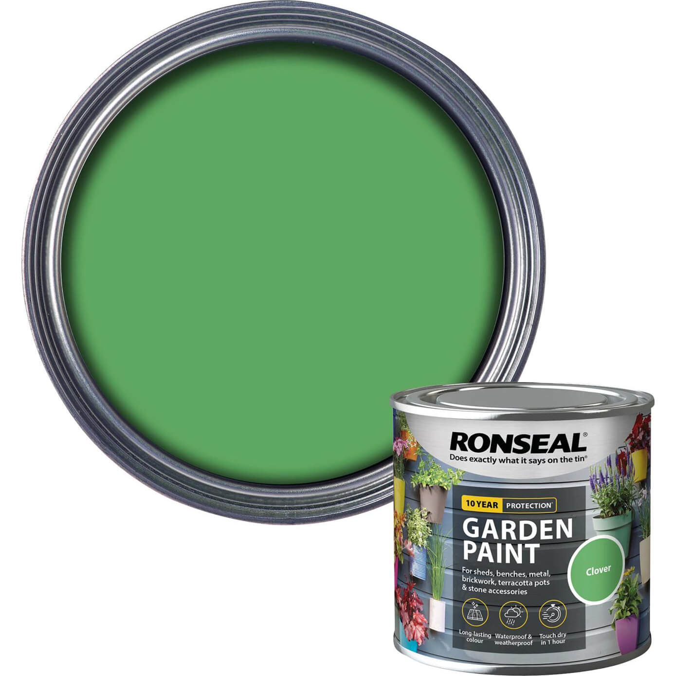 Image of Ronseal General Purpose Garden Paint Clover 250ml