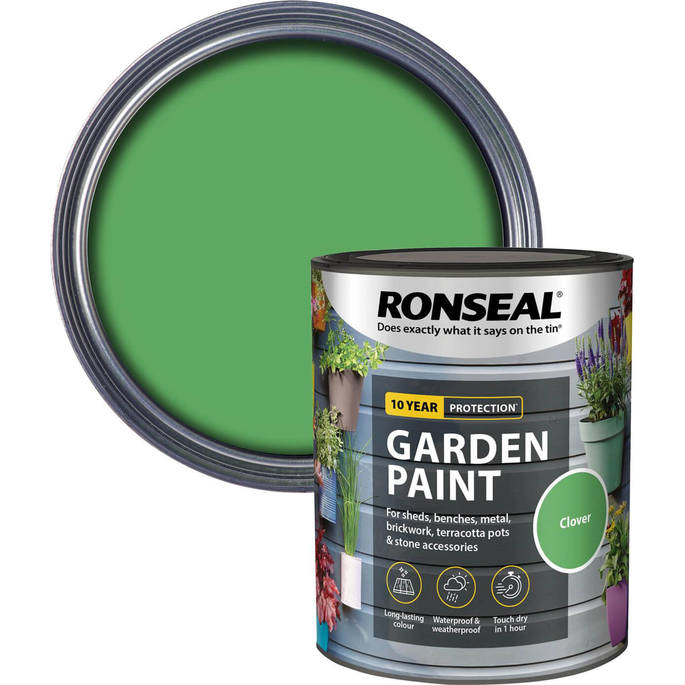 Image of Ronseal General Purpose Garden Paint Clover 750ml