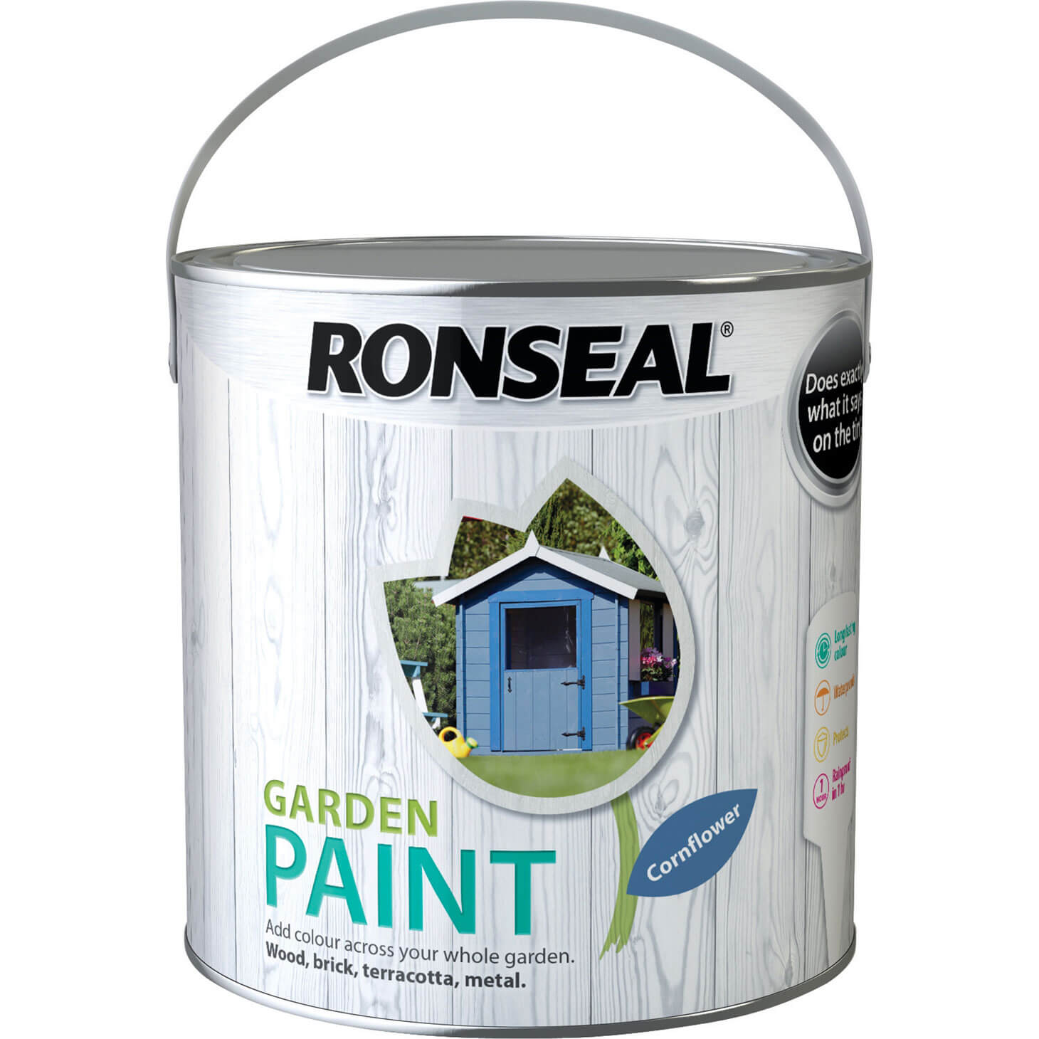 Image of Ronseal General Purpose Garden Paint Cornflower 2.5l