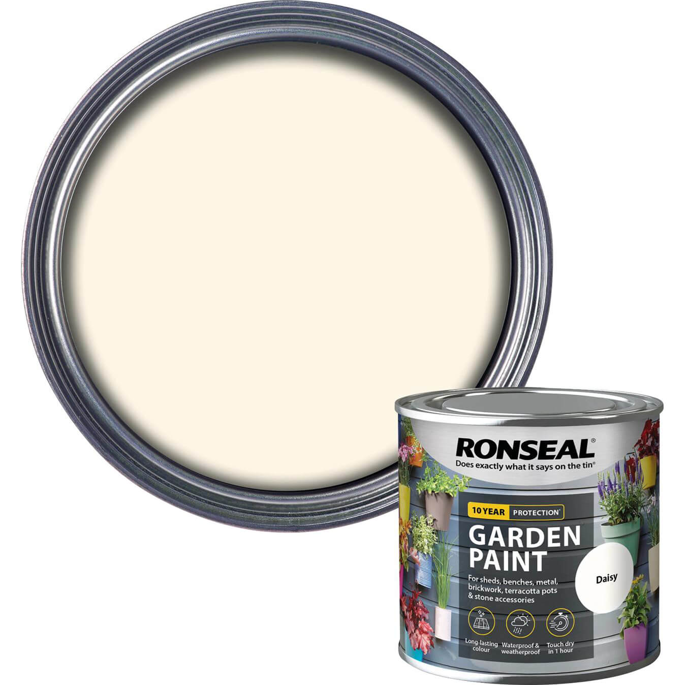 Image of Ronseal General Purpose Garden Paint Daisy 250ml
