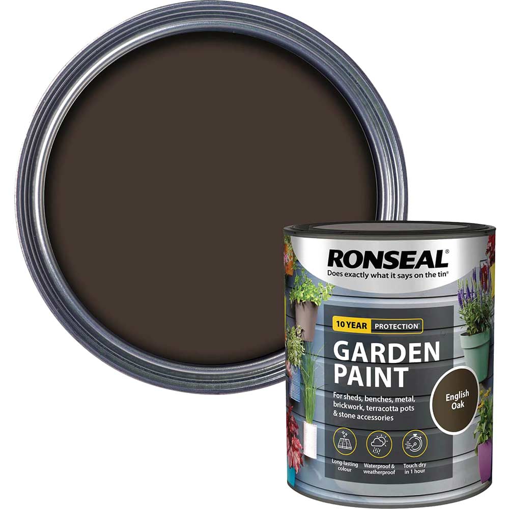 Ronseal General Purpose Garden Paint English Oak 750ml