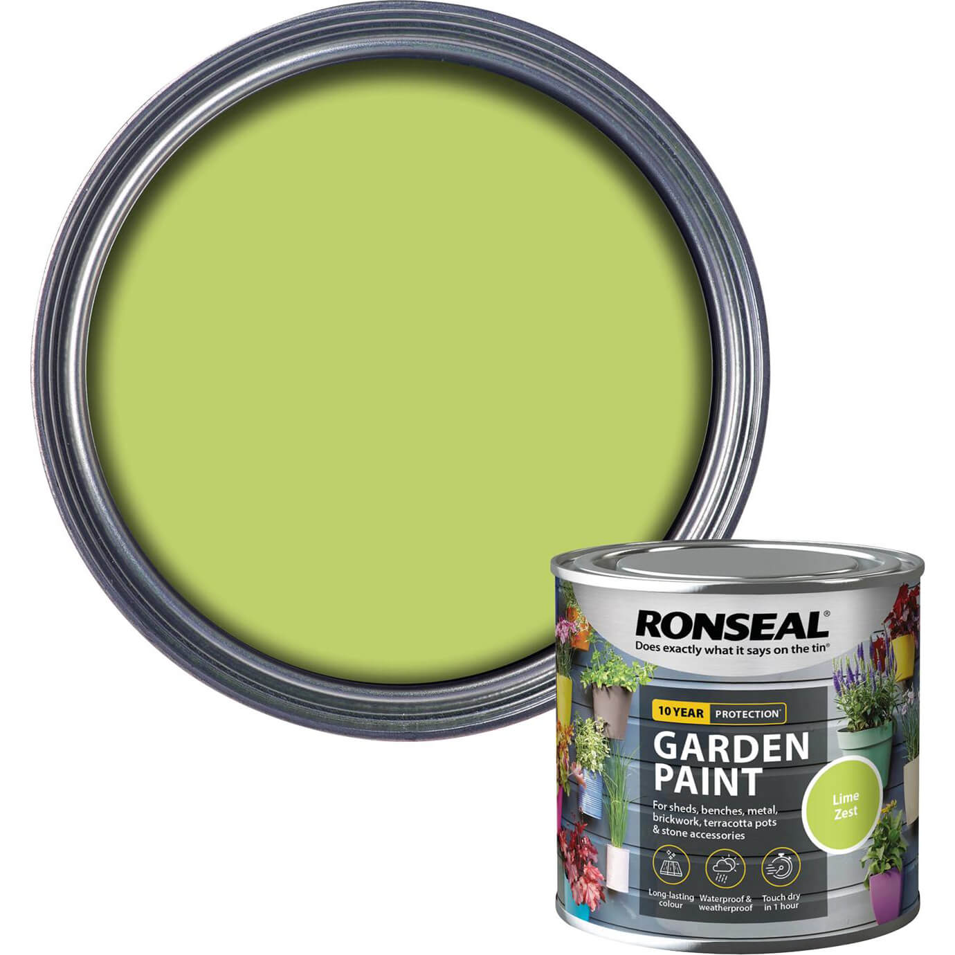 Image of Ronseal General Purpose Garden Paint Lime Zest 250ml