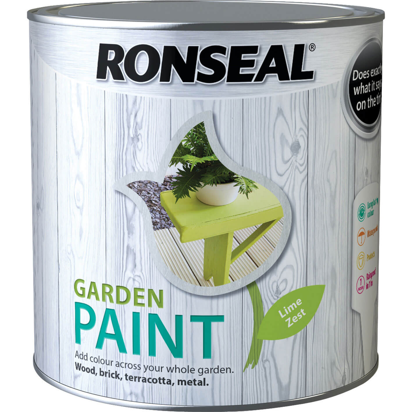 Image of Ronseal General Purpose Garden Paint Lime Zest 2.5l