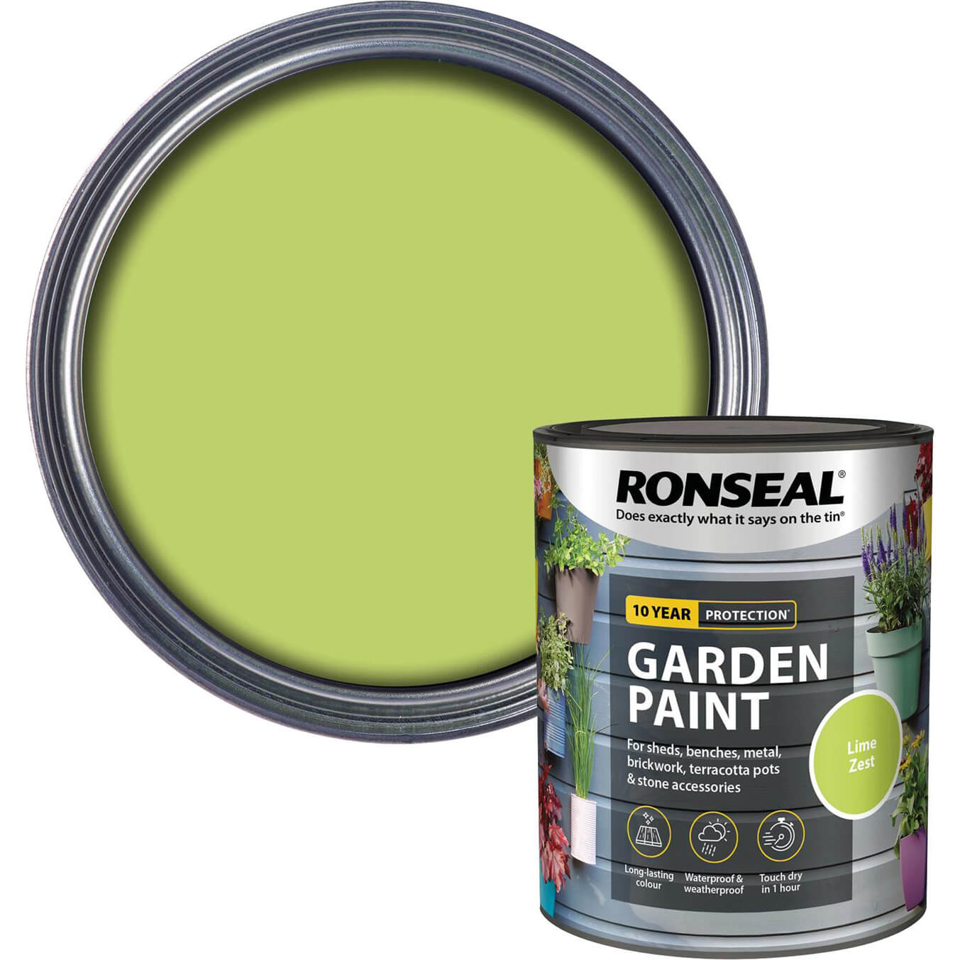 Image of Ronseal General Purpose Garden Paint Lime Zest 750ml