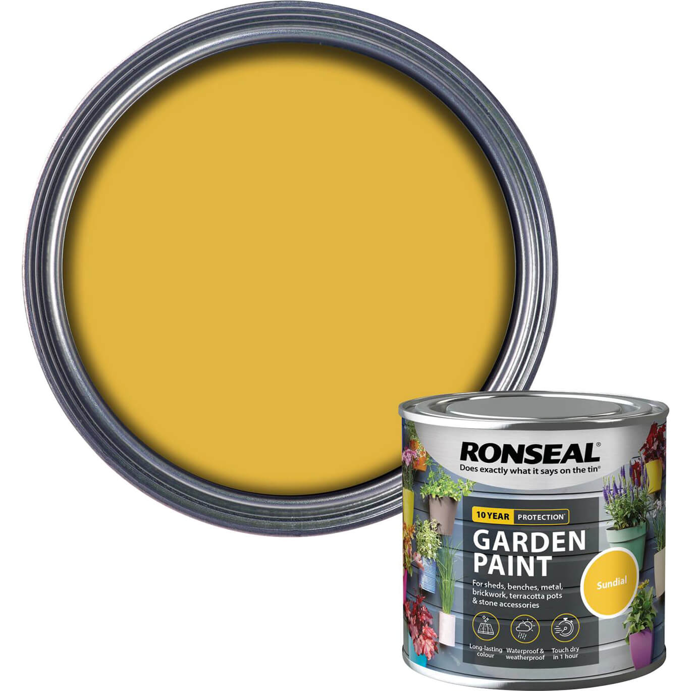 Image of Ronseal General Purpose Garden Paint Sunburst 250ml