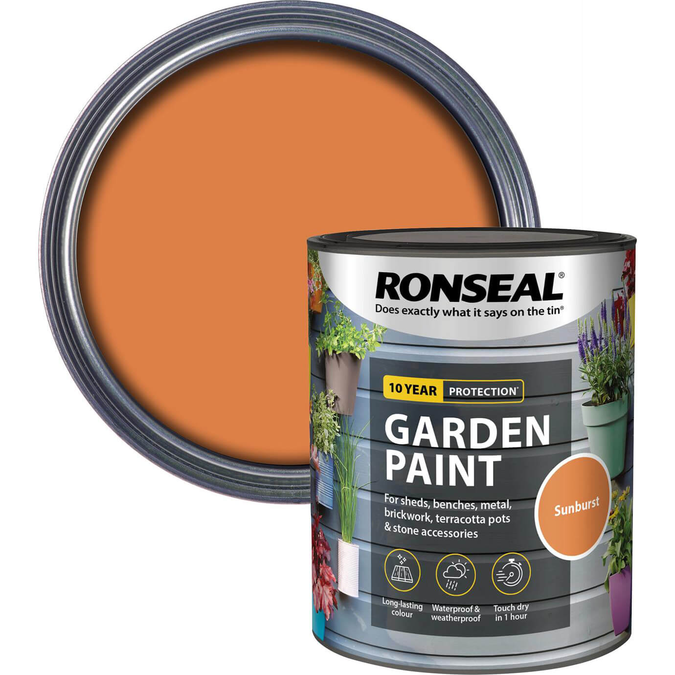 Image of Ronseal General Purpose Garden Paint Sunburst 750ml