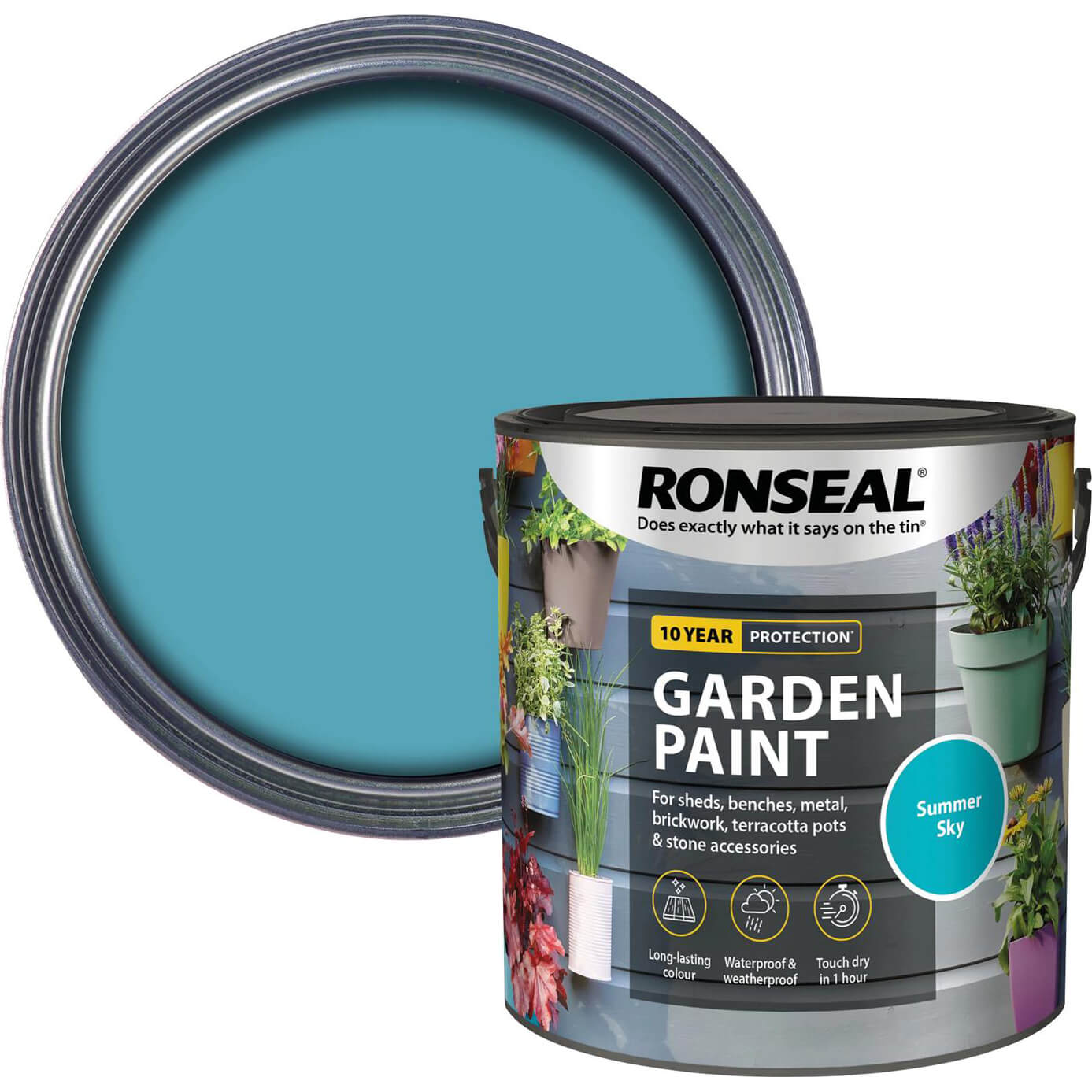 Photos - Varnish Ronseal General Purpose Garden Paint Summer Sky 2.5l