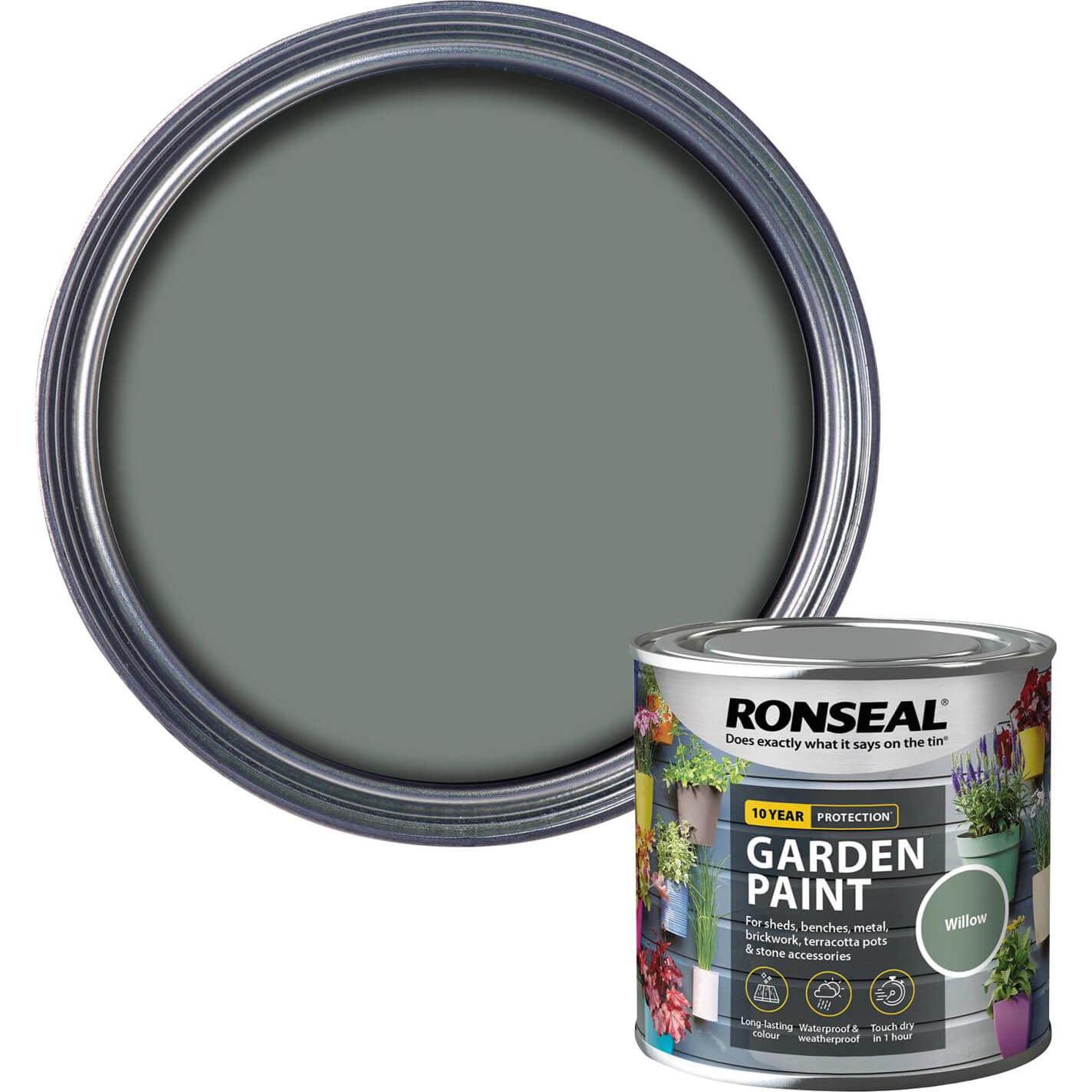 Image of Ronseal General Purpose Garden Paint Willow 250ml
