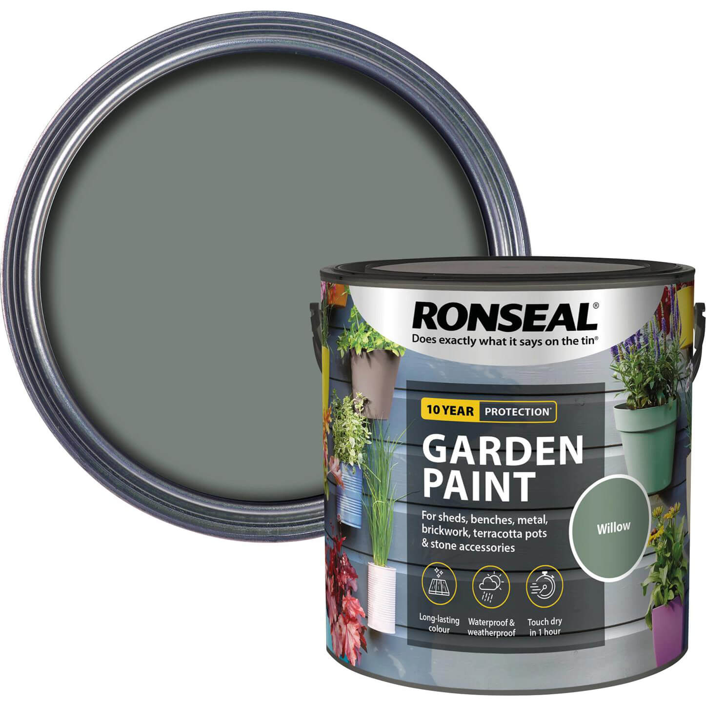 Image of Ronseal General Purpose Garden Paint Willow 2.5l