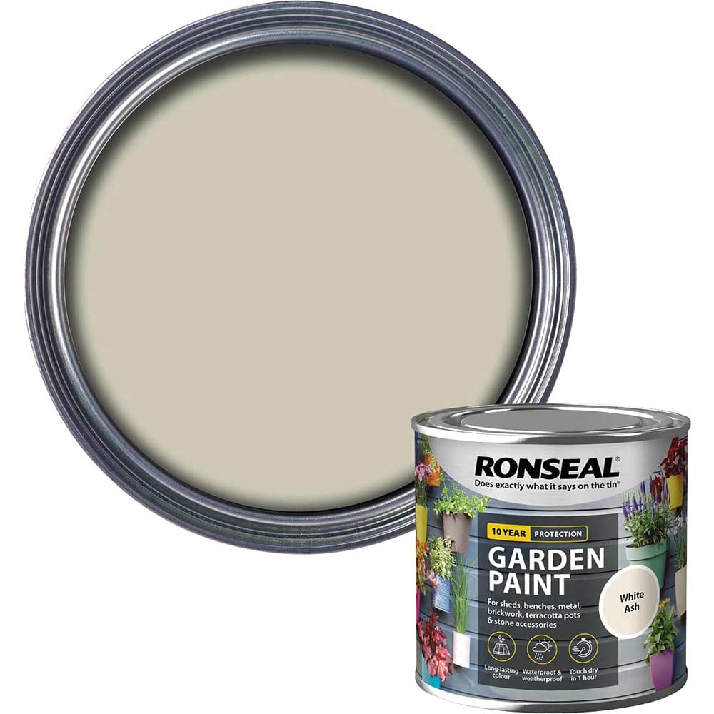 Ronseal General Purpose Garden Paint White Ash 250ml