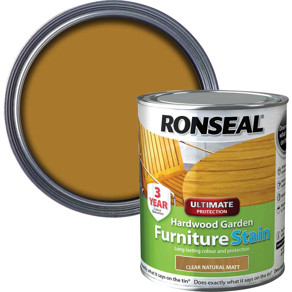 Image of Ronseal Hardwood Furniture Stain Natural Matt 750ml