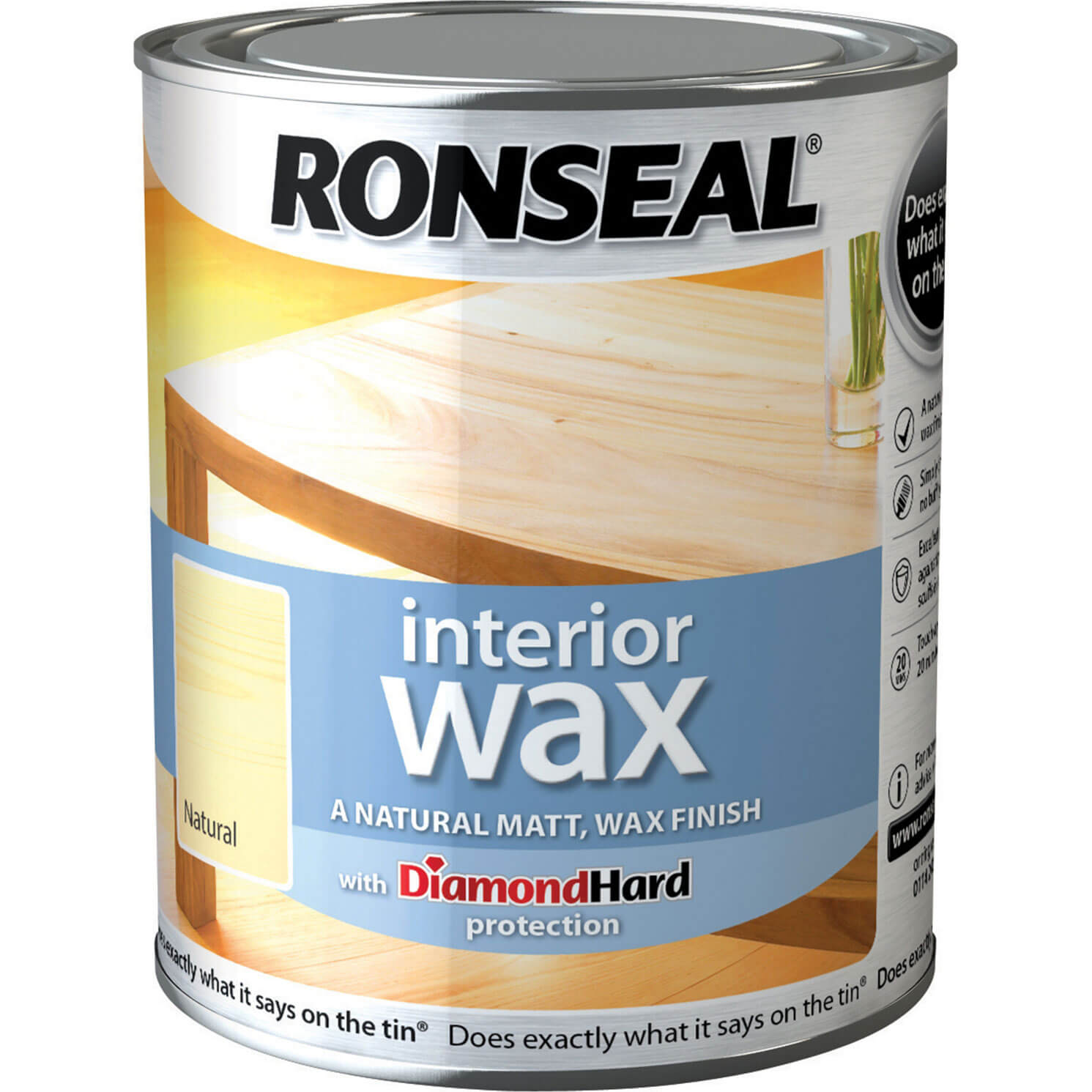 Image of Ronseal Interior Wax Natural 750ml