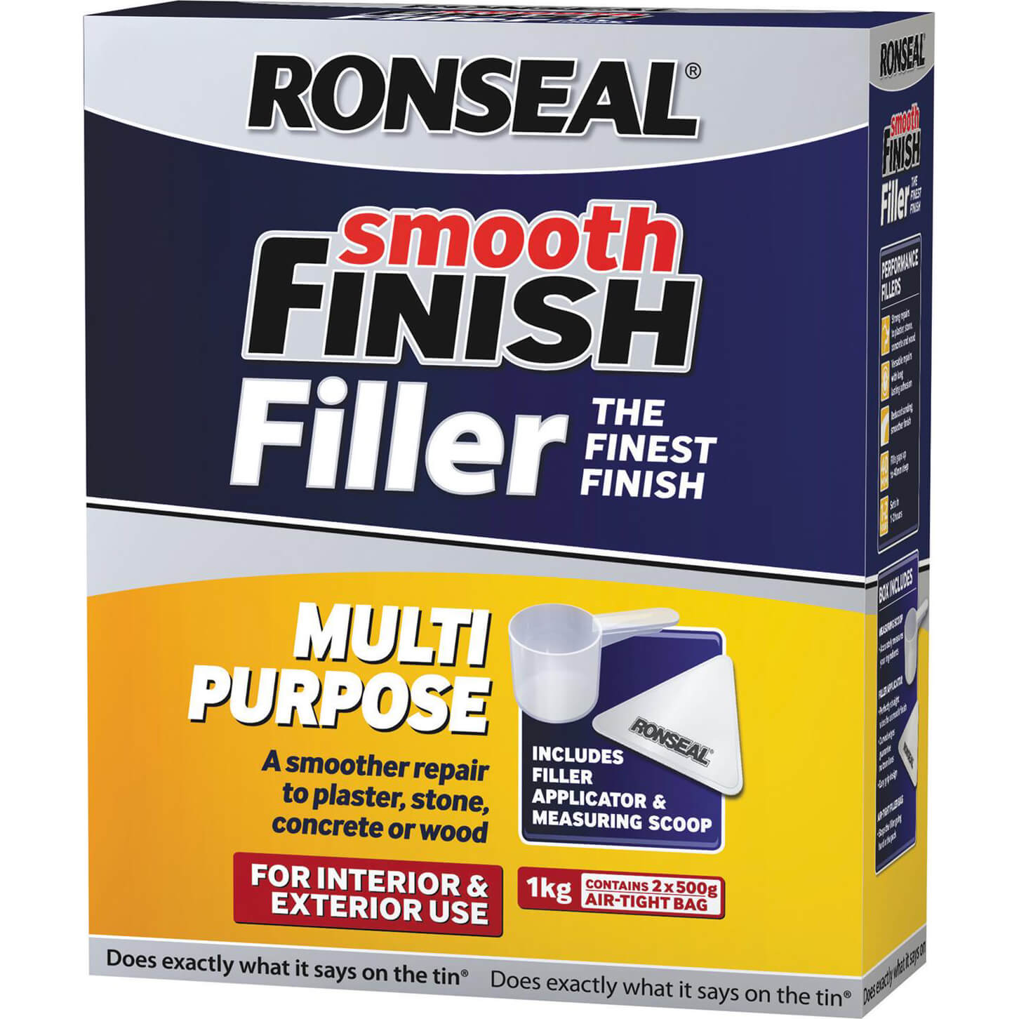 Image of Ronseal Smooth Finish Multi Purpose Interior Wall Powder Filler 1kg