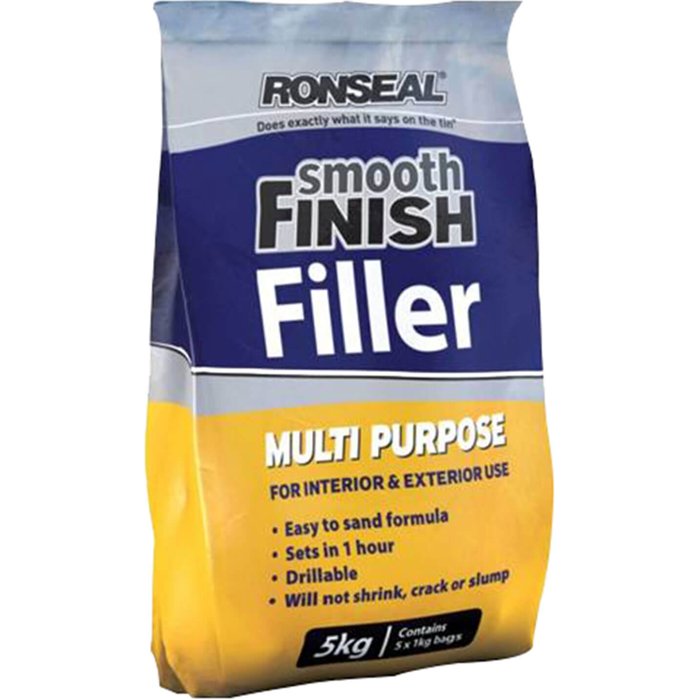 Image of Ronseal Smooth Finish Multi Purpose Interior Wall Powder Filler 5kg