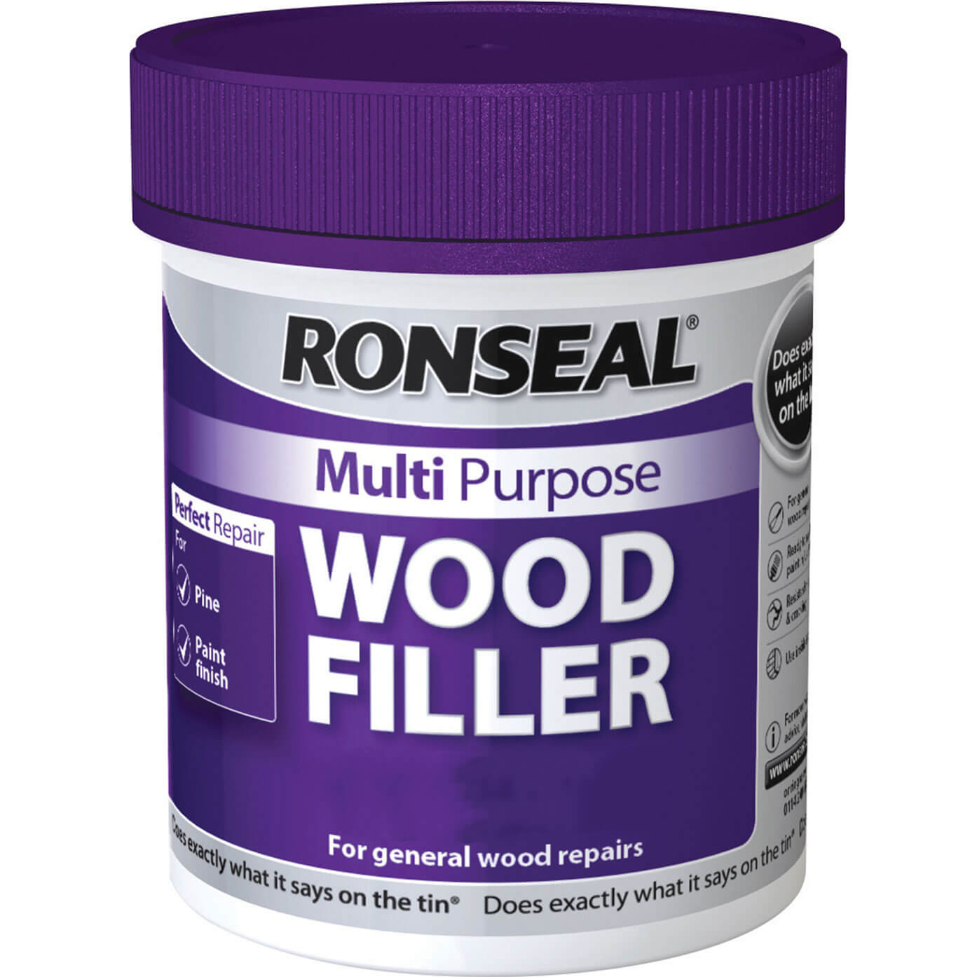 Image of Ronseal Multi Purpose Wood Filler Tub Dark 250g