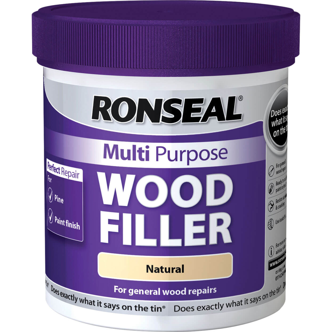 Image of Ronseal Multi Purpose Wood Filler Tub Natural 930g