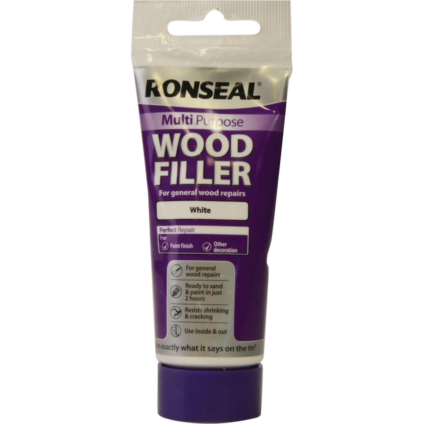 Image of Ronseal Multi Purpose Wood Filler Tube White 100g