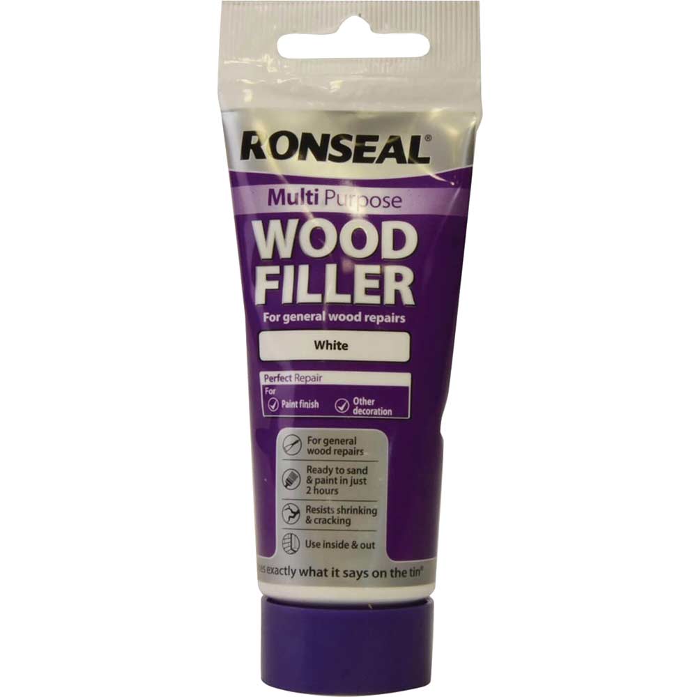 Image of Ronseal Multi Purpose Wood Filler Tube White 100g