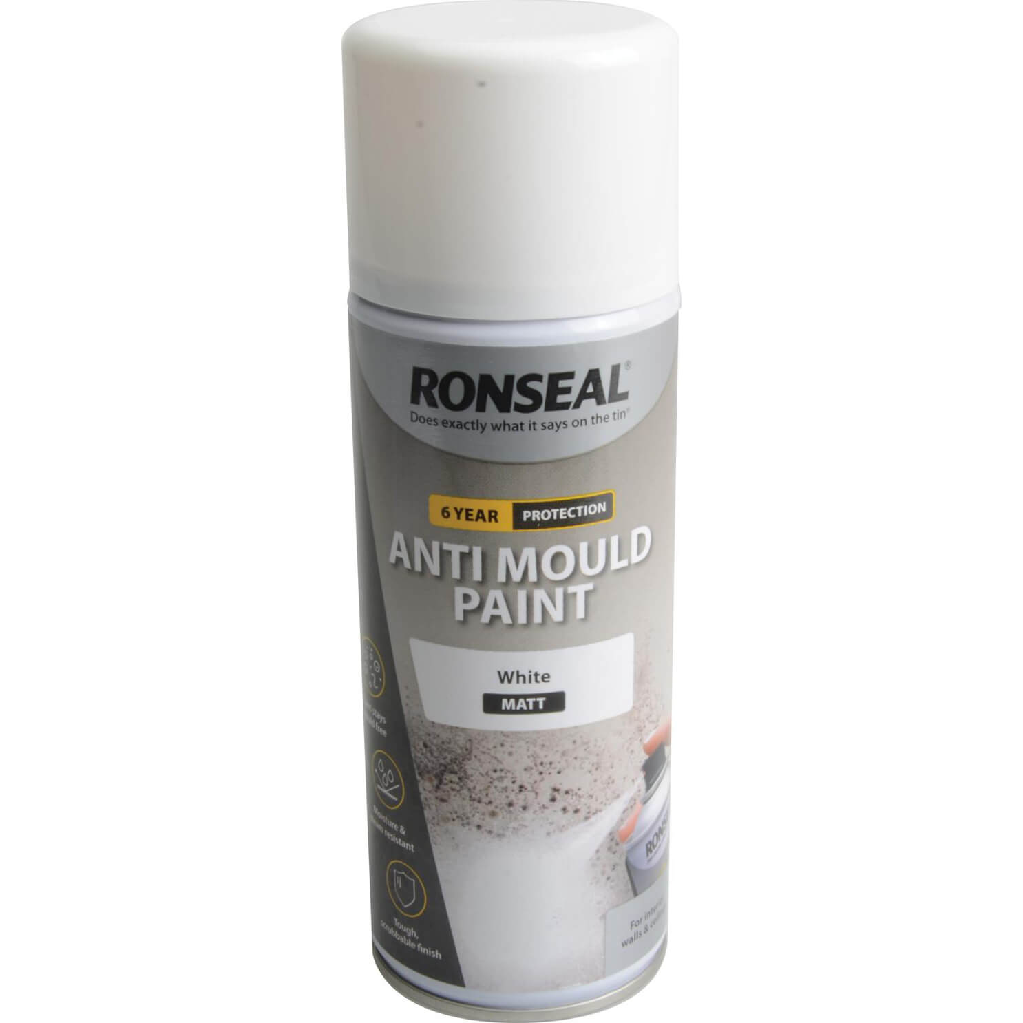 Image of Ronseal 6 Year Anti Mould Aerosol White 400ml