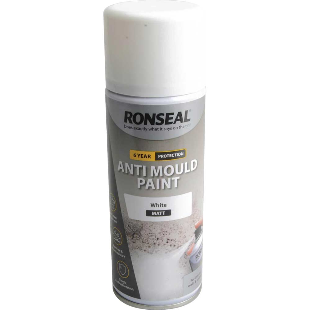 Image of Ronseal 6 Year Anti Mould Aerosol White 400ml