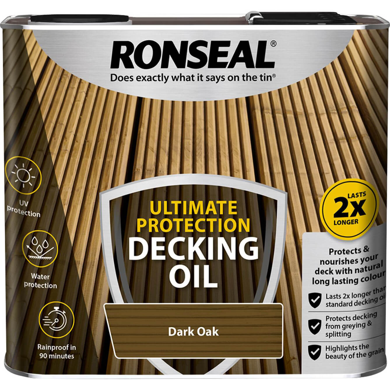 Image of Ronseal Ultimate Protection Decking Stain Dark Oak 5l