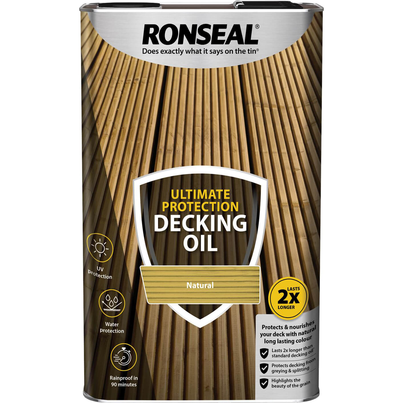 Image of Ronseal Ultimate Protection Decking Stain Natural 5l