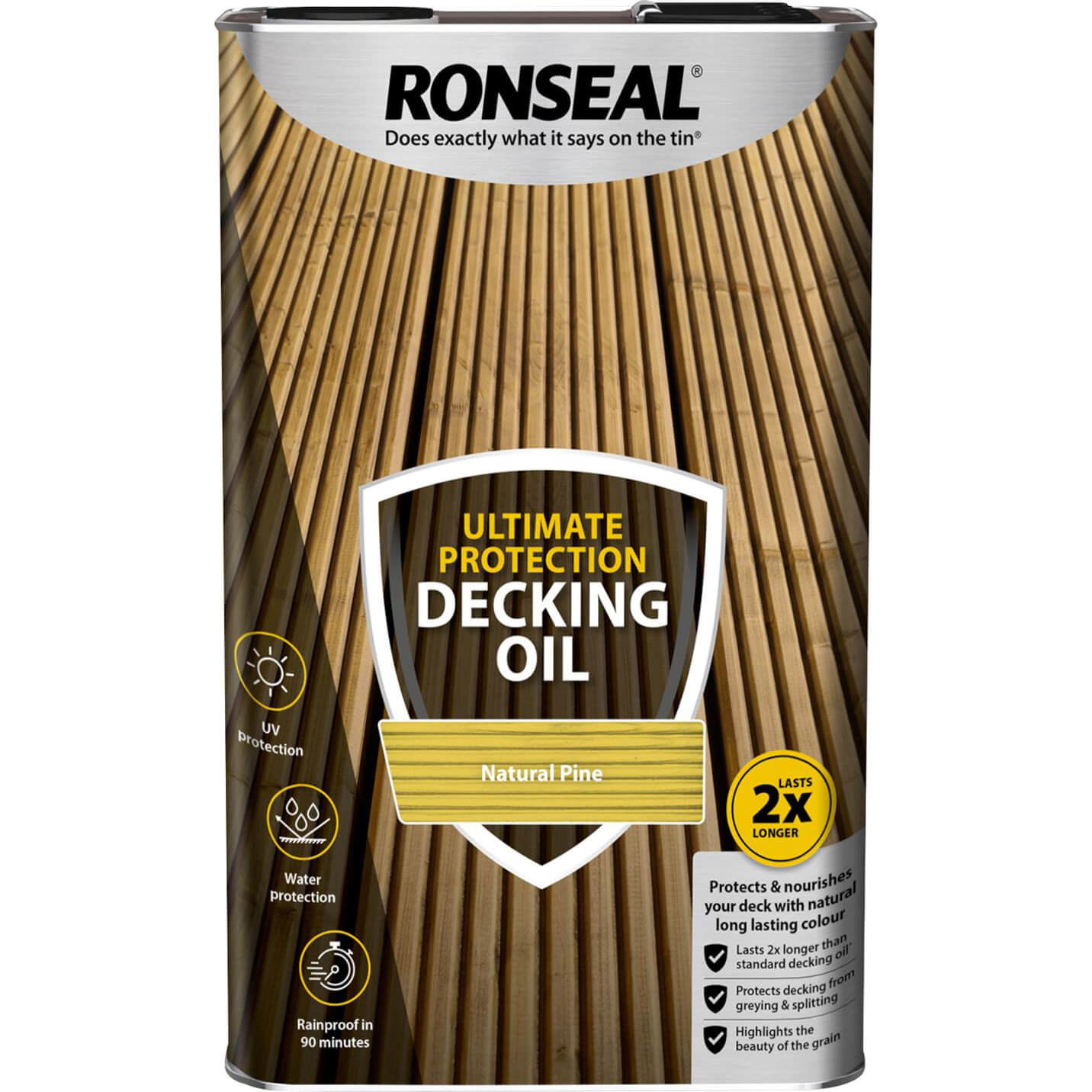 Image of Ronseal Ultimate Protection Decking Stain Natural Pine 5l