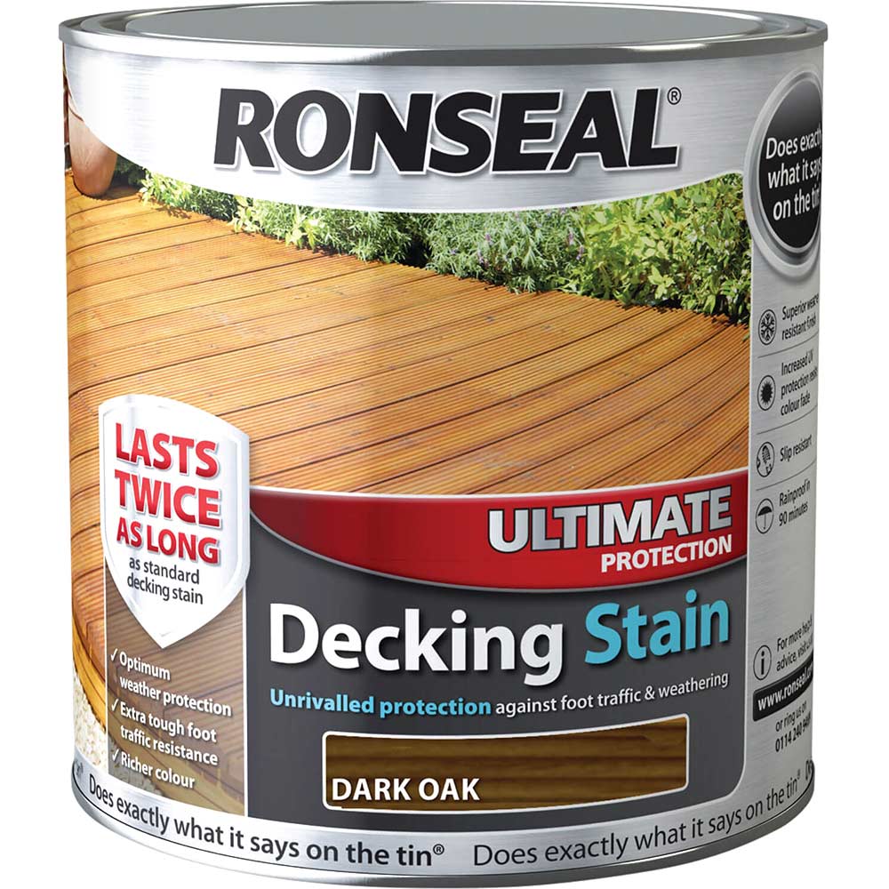 Ronseal Ultimate Protection Decking Stain Dark Oak 2.5l
