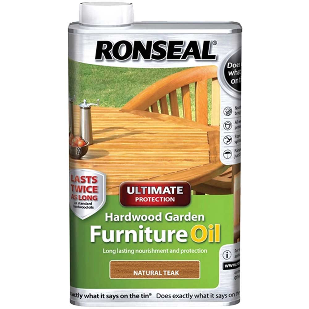 Ronseal Ultimate Protection Hardwood Garden Furniture Oil Teak 1l