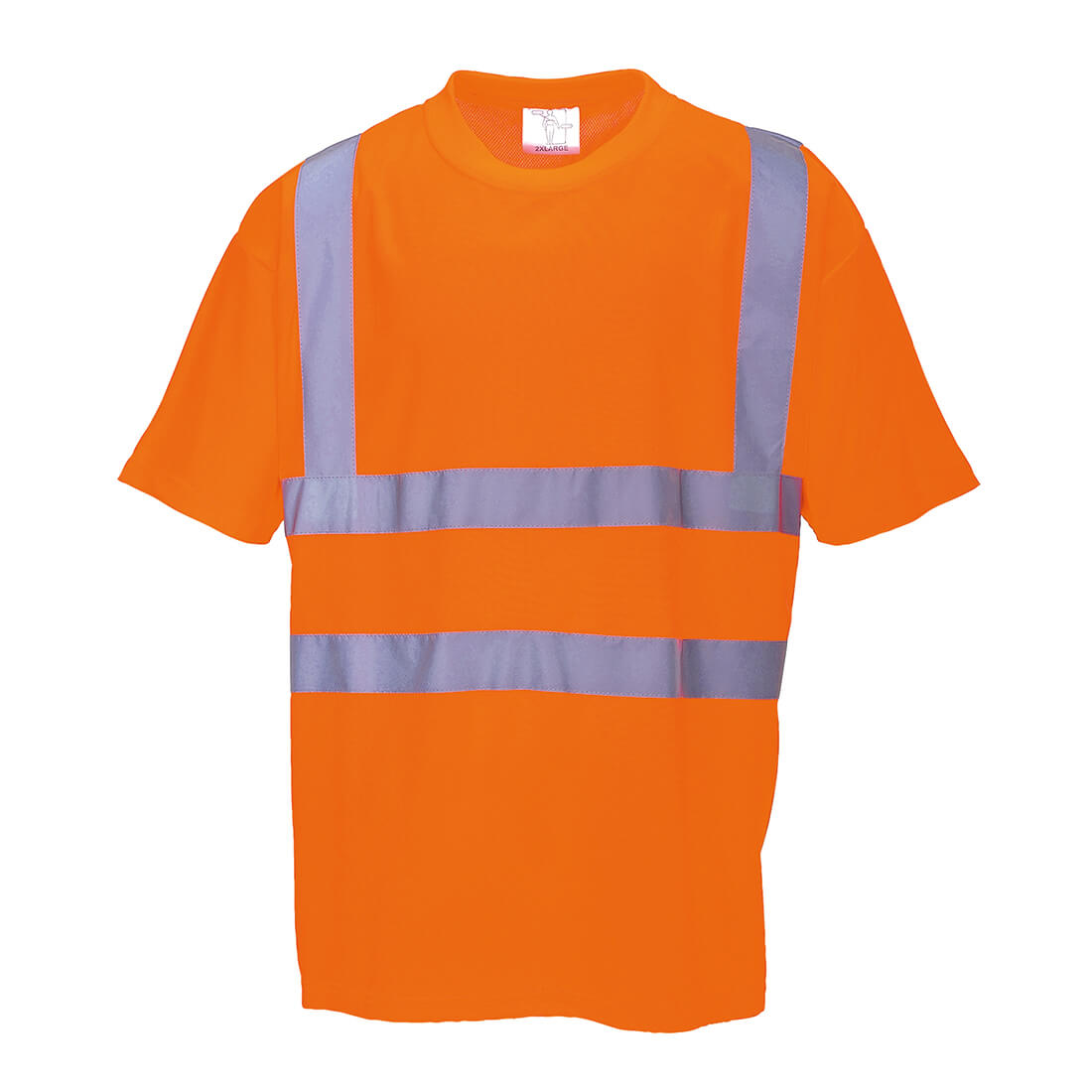 Image of Portwest Mens Hi Vis Short Sleeve T Shirt Orange XL