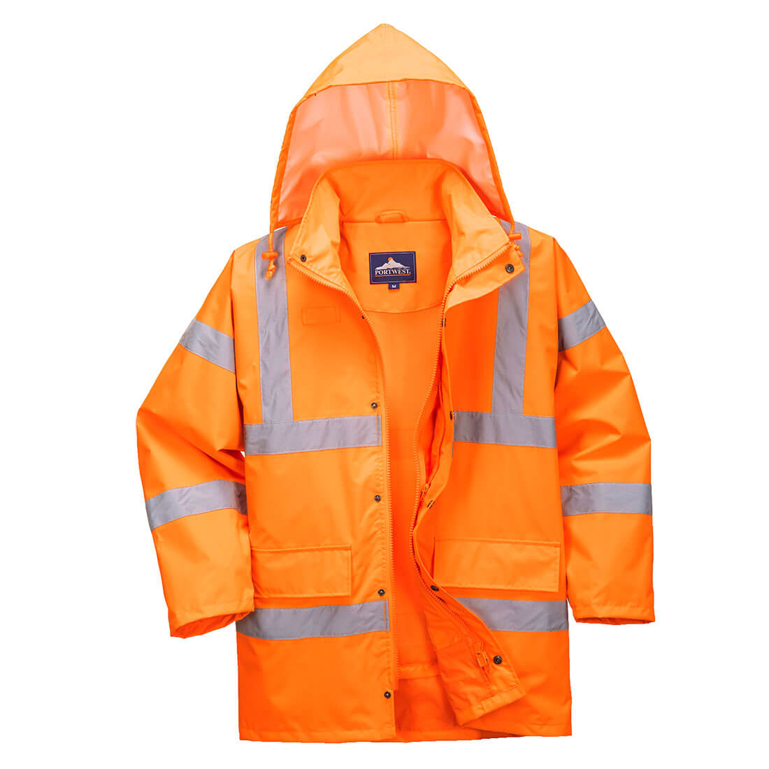 Image of Oxford Weave 300D Class 3 Breathable Hi Vis Jacket Orange M
