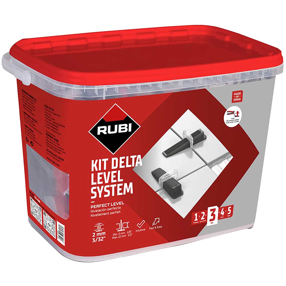 Rubi V4 2mm Delta Tile Level System Kit