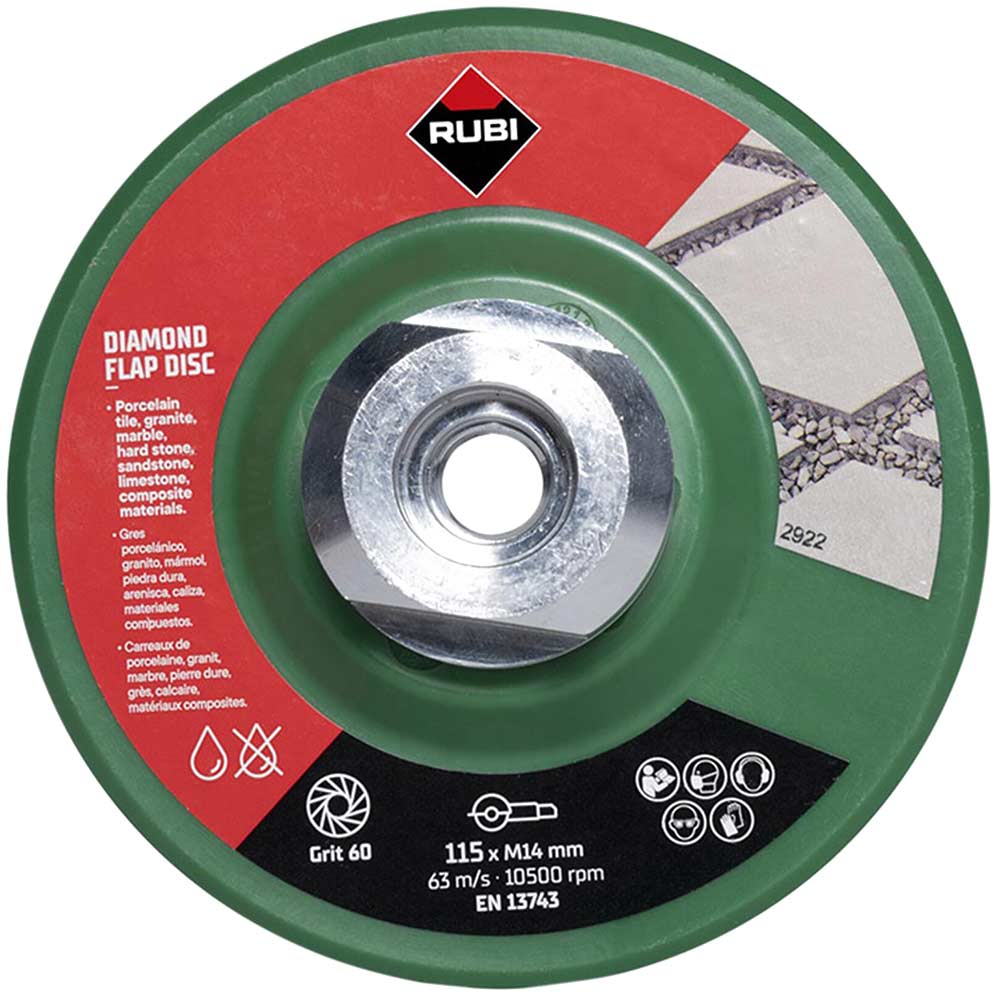 Rubi Tiling Tools Diamond Flap Disc 115mm 60g