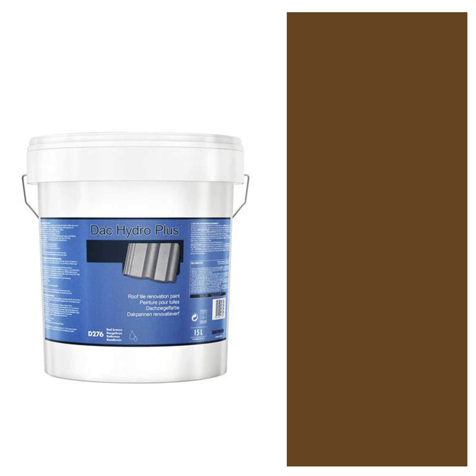 Image of Rust Oleum Dac Hydro Plus Tile Roof Paint 15l Brown