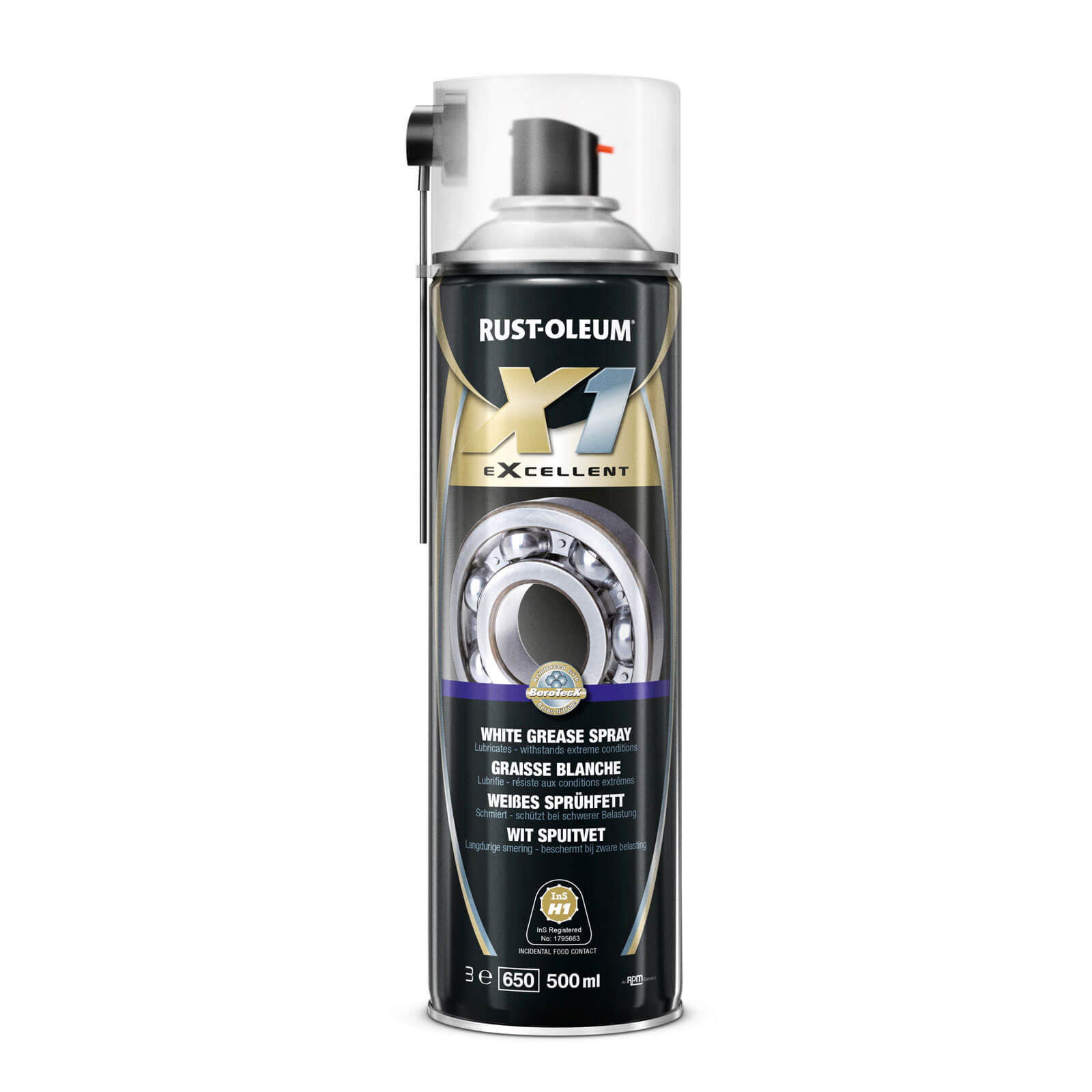 Image of Rust Oleum X1 eXcellent White Grease Lubricating Spray 500ml