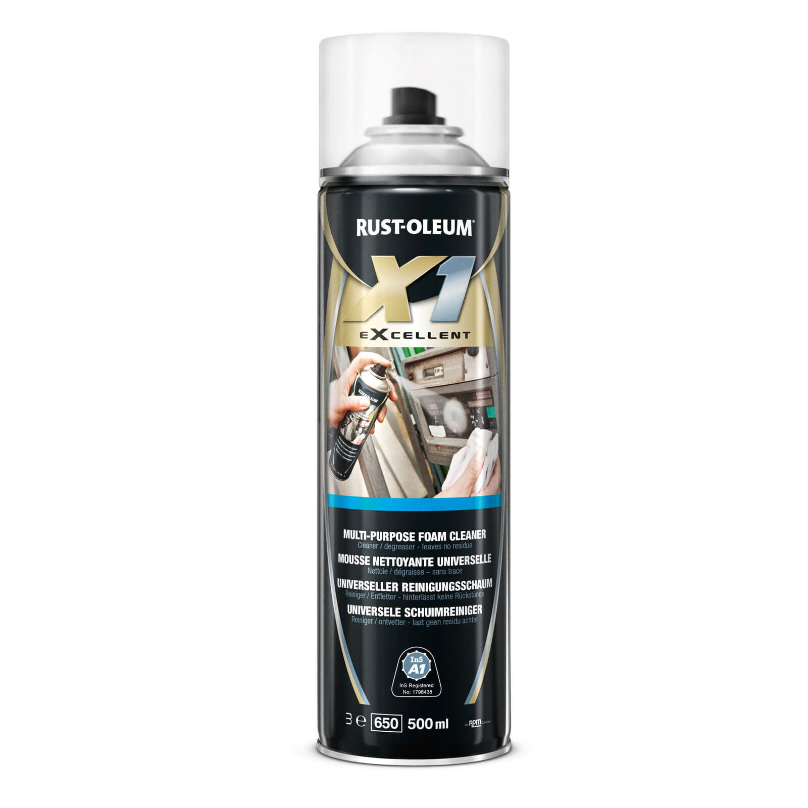 Image of Rust Oleum X1 eXcellent Multi Purpose Foam Cleaner Spray 500ml