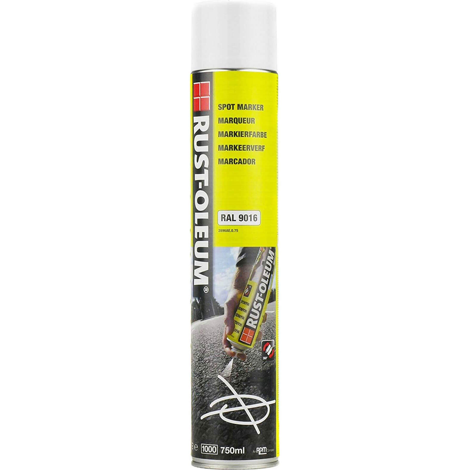 Image of Rust Oleum Ground Marker Spray Paint White 750ml