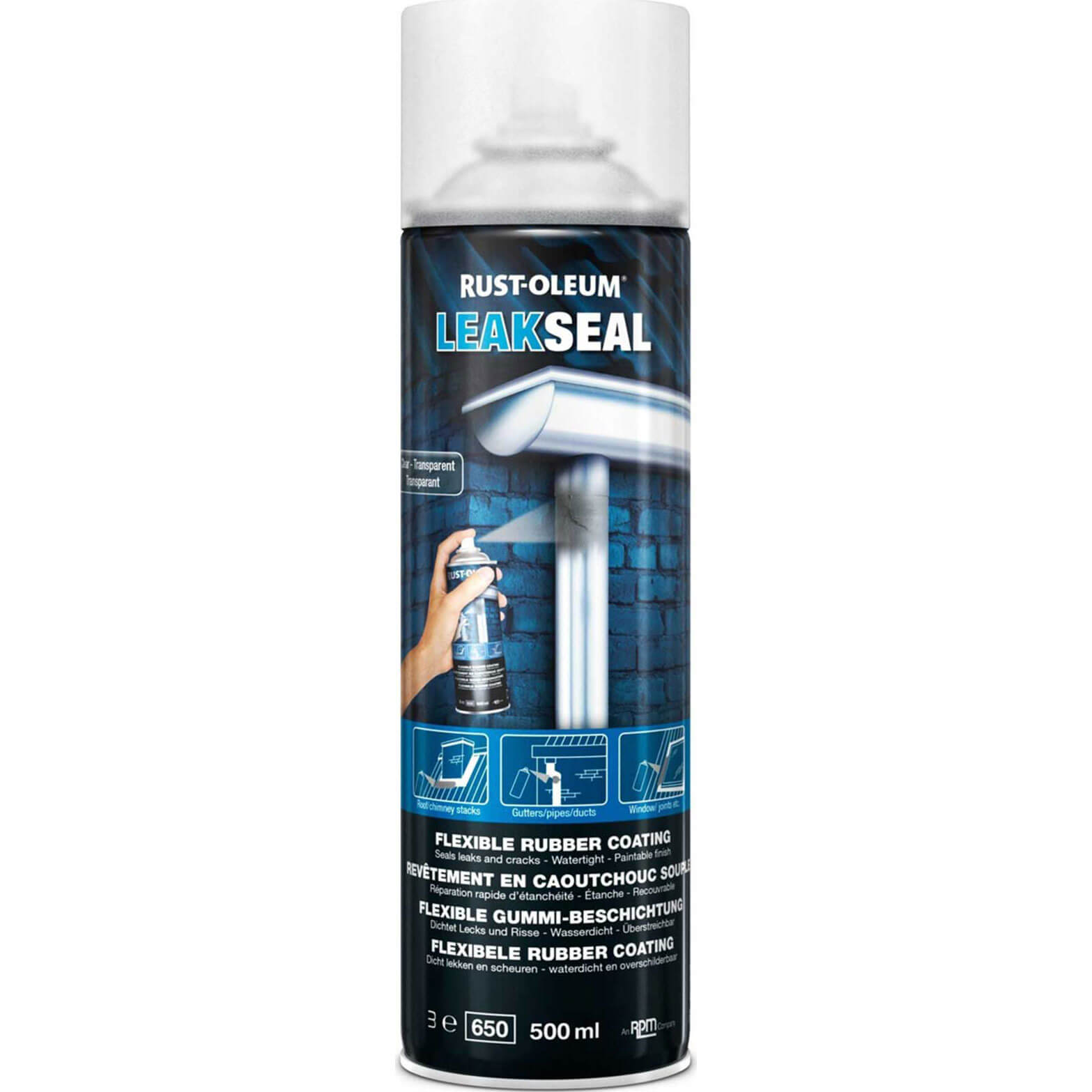 Image of Rust Oleum Leak Seal Spray Paint Clear 500ml