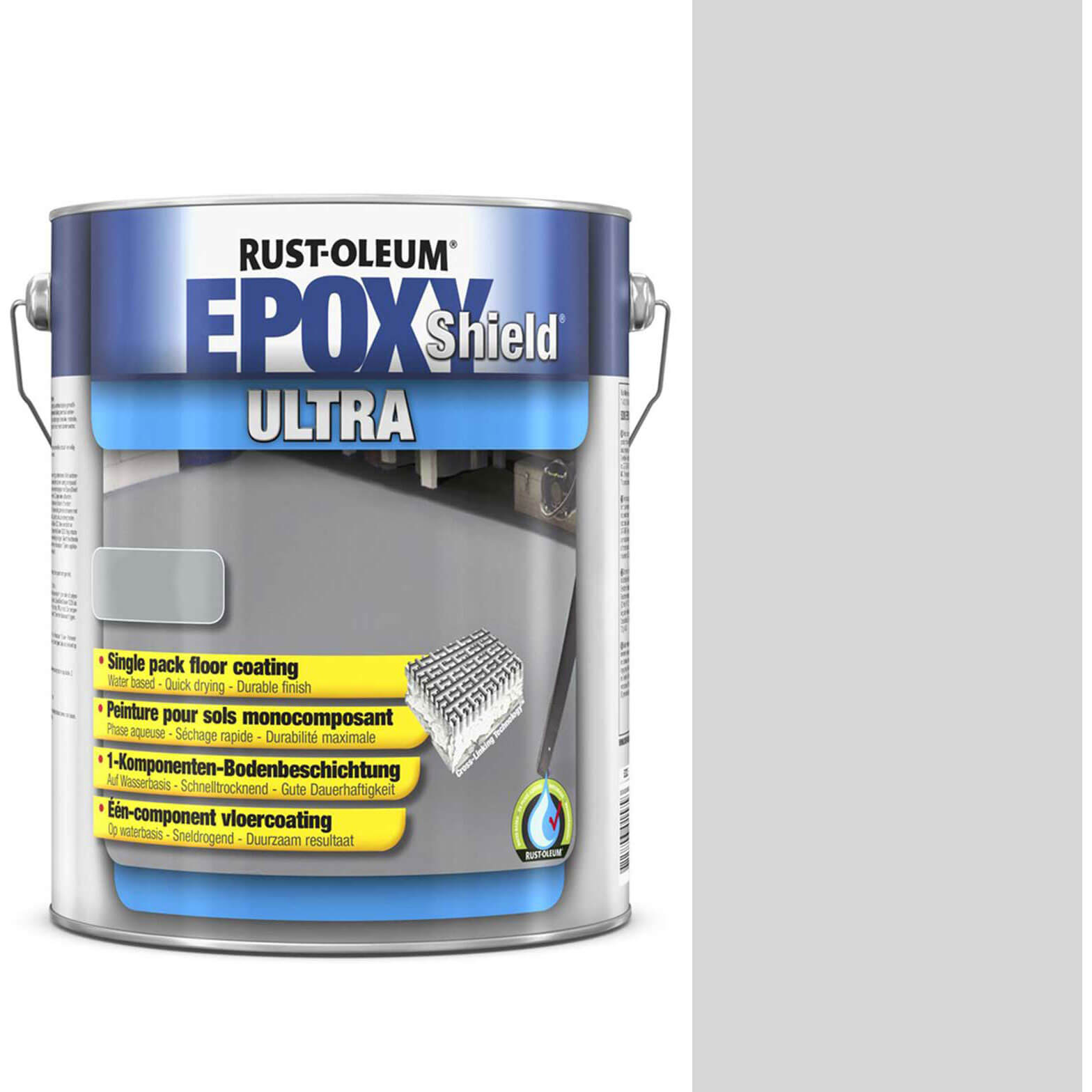 Image of Rust Oleum Epoxy Shield Ultra Floor Coating Paint Light Grey 5l