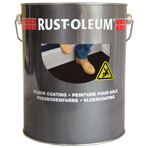 Image of Rust Oleum Anti Slip Floor Paint Yellow 5l