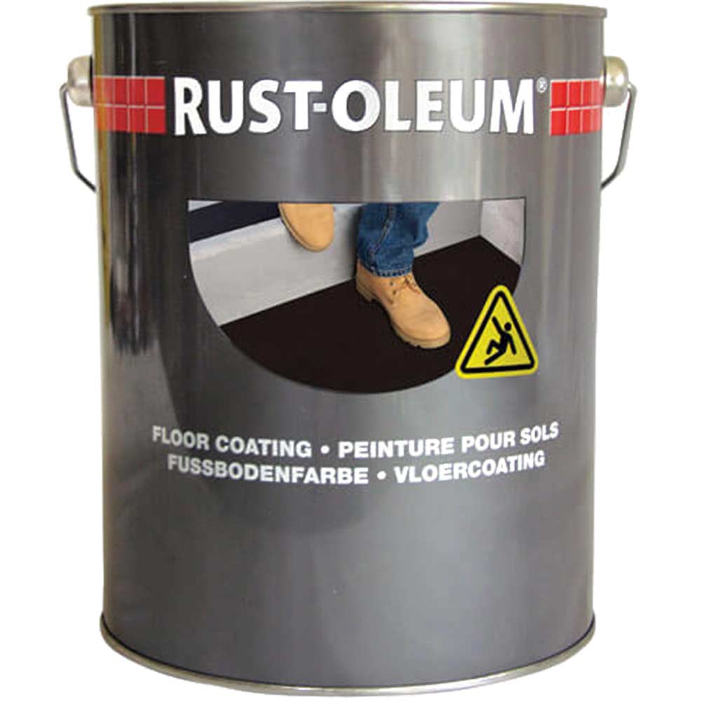 Image of Rust Oleum Anti Slip Floor Paint Yellow 5l